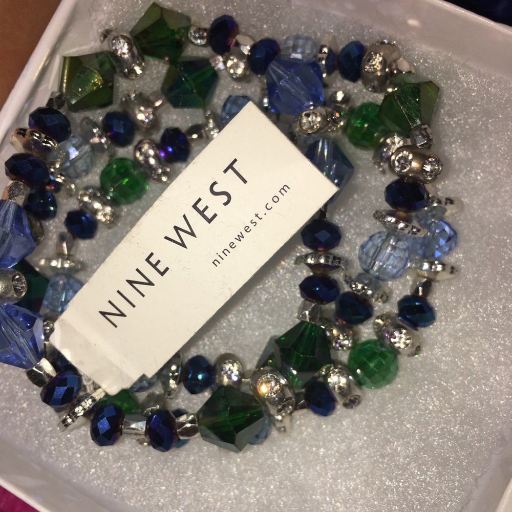 Nine West blue & green bracelets